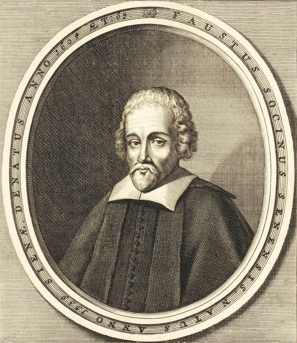 Engraved portrait of Faustus Socinus